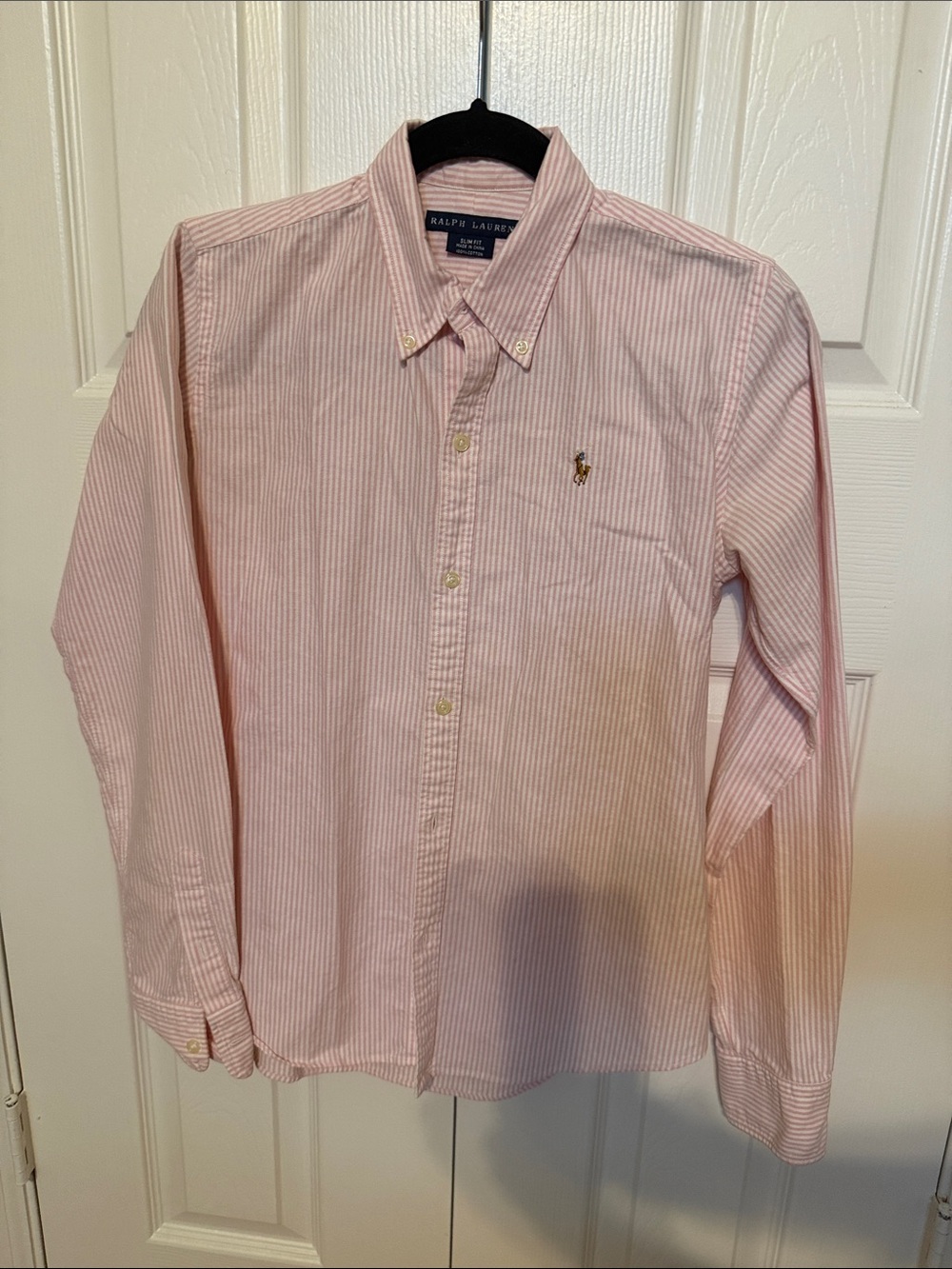 Ralph Lauren Polo Women’s Pink Striped Button-Down Shirt